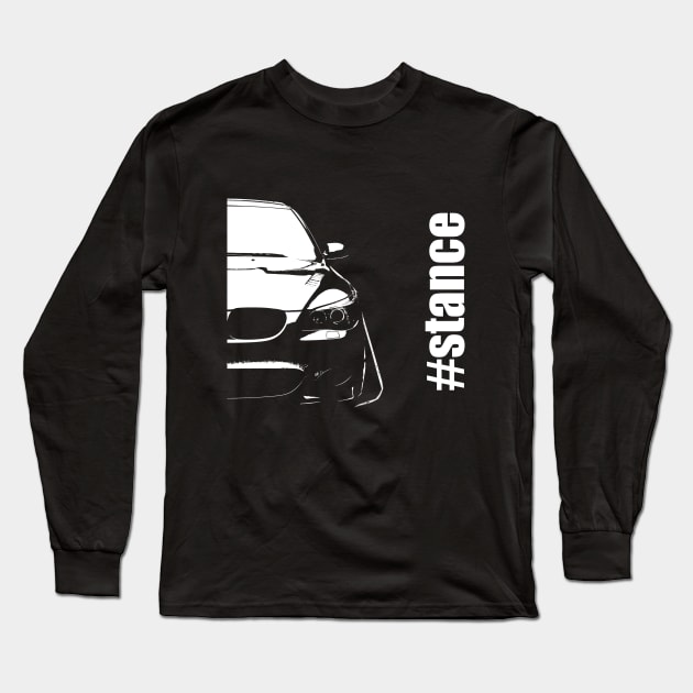 e60 tuning stance car design Long Sleeve T-Shirt by WOS